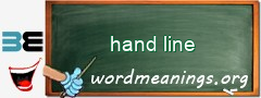 WordMeaning blackboard for hand line